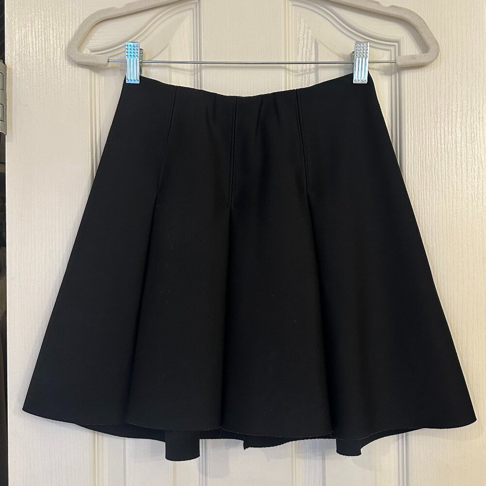 1. STATE - Black - Wide Pleat High-Waisted Mini Skirt - XS